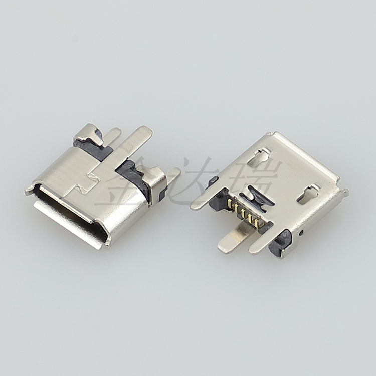 MICRO USB 5P母座 直立式SMT有翻边 三支脚.JPG